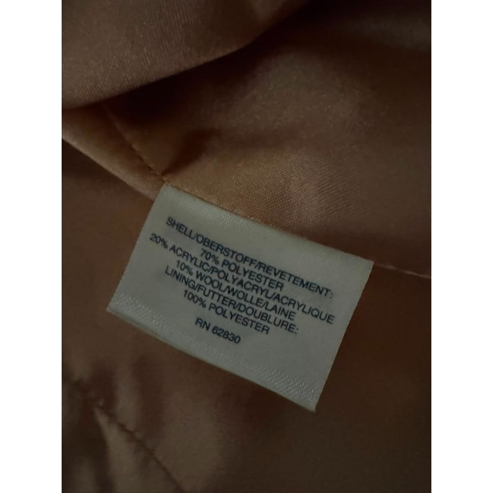 Lands' End Womens Sz L-XL Pastel Plaid Coat Winter Jacket Preppy Luxury Academia - Picture 4 of 13